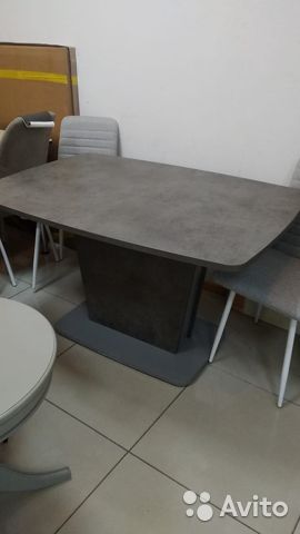 Стол кухонный серый бетон Норман большой Столбери