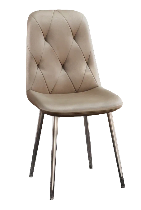 Стул DC-2103 (каркас хром тк.Капучино/ Velvet HLR-7)