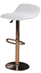 Стул барный BC-102 (каркас хром кожзам белый) Стул барный BC-102 (каркас хром кожзам белый)